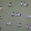counting sheep print fabric sage